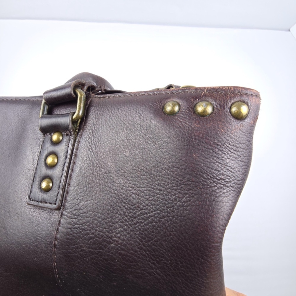 Solo Dark Brown Leather Tote Bag - Picture 3 of 12